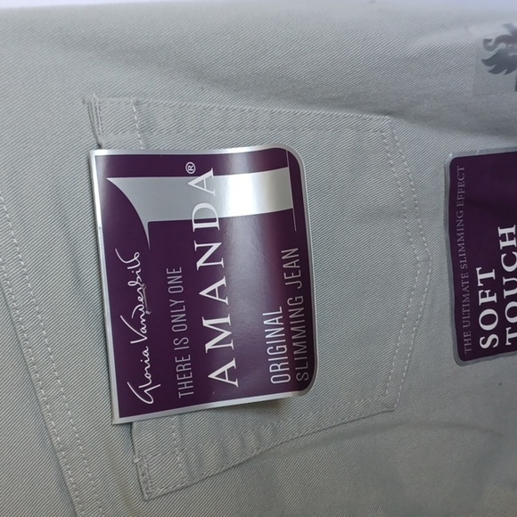 Gloria Vanderbilt Amanda jeans, slimming, khaki - Picture 5 of 7